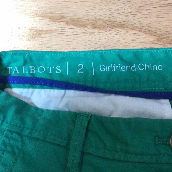 2 Talbots green girlfriend chino pant - Picture 15 of 16